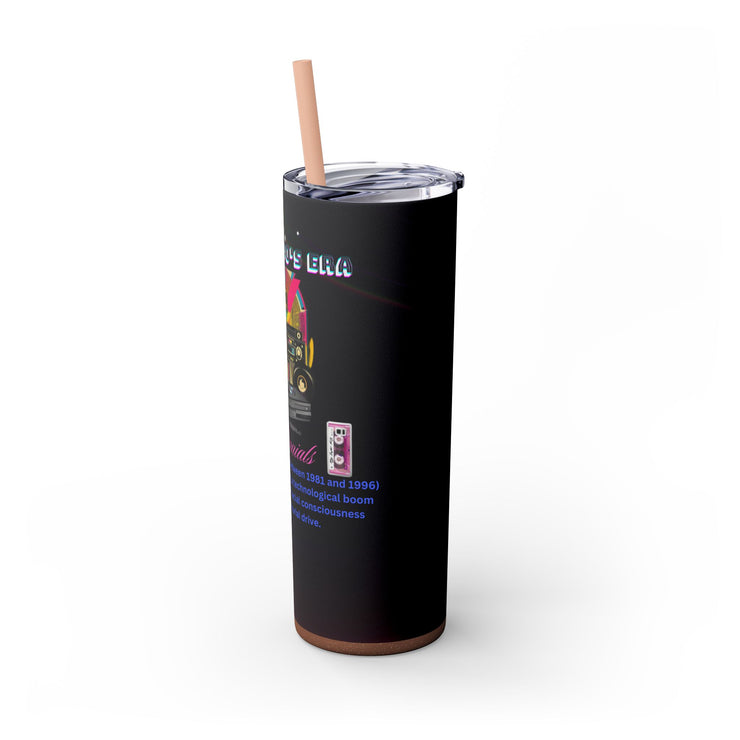 Millennials Skinny Tumbler with Straw, 20oz