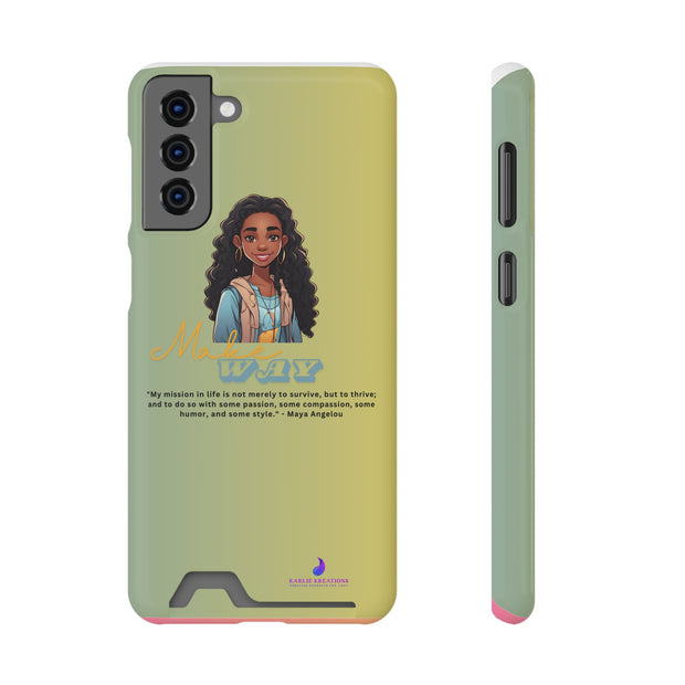 Brown Skin Phone Case With Card Holder