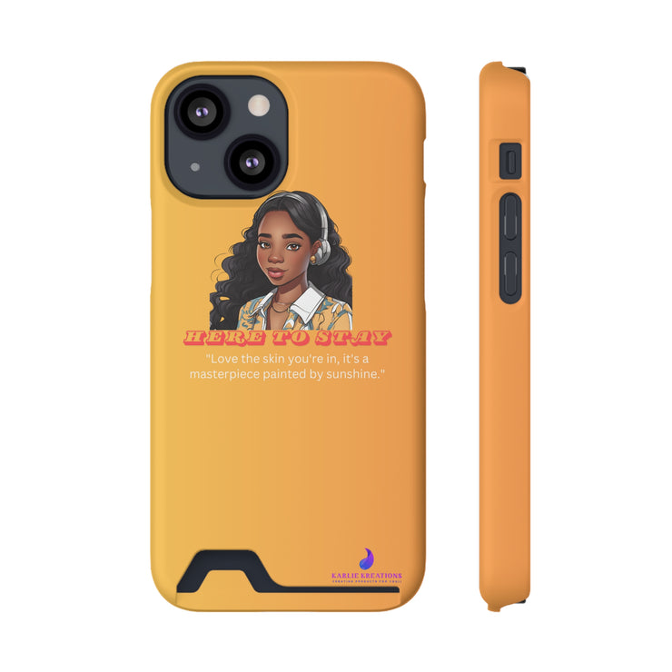 Brown Skin Phone Case With Card Holder