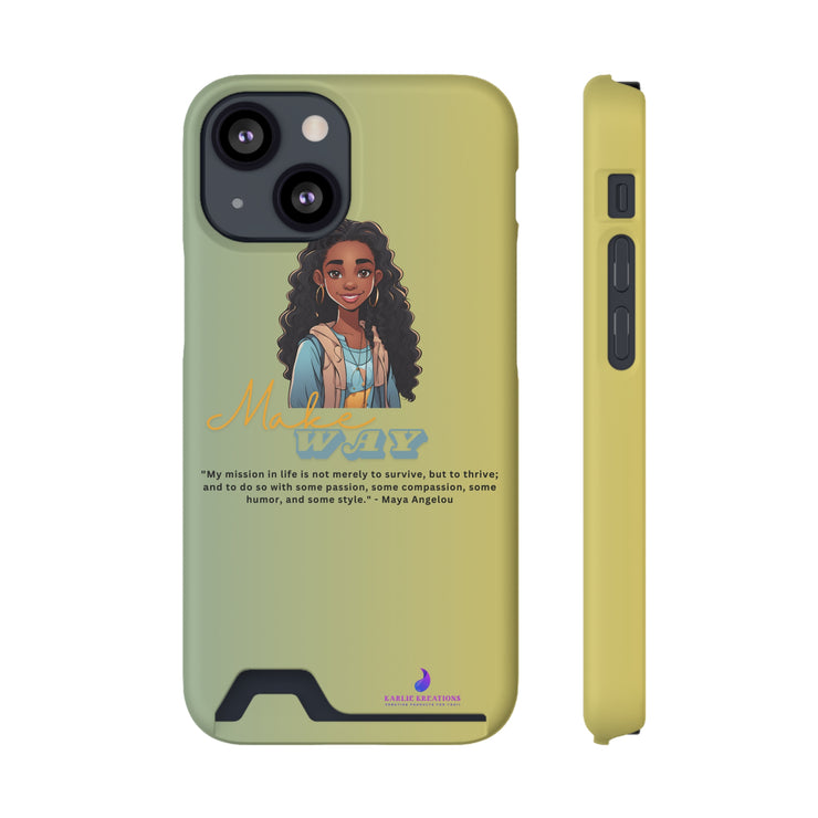 Brown Skin Phone Case With Card Holder