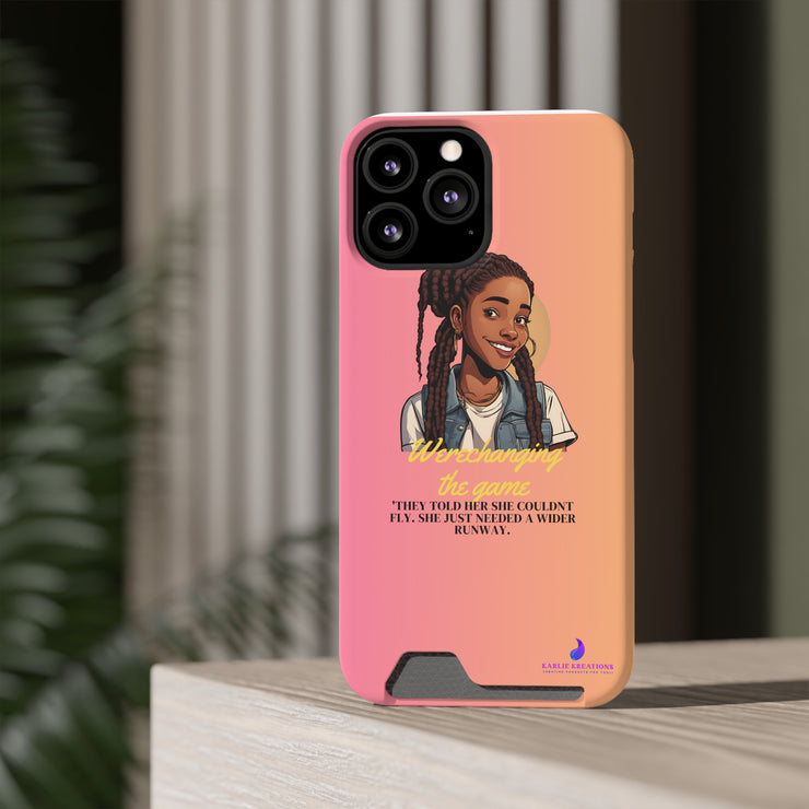 Brown Skin Phone Case With Card Holder