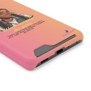 Brown Skin Phone Case With Card Holder