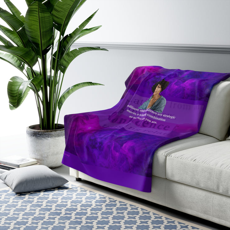 Confidence Woman Sherpa Fleece Blanket