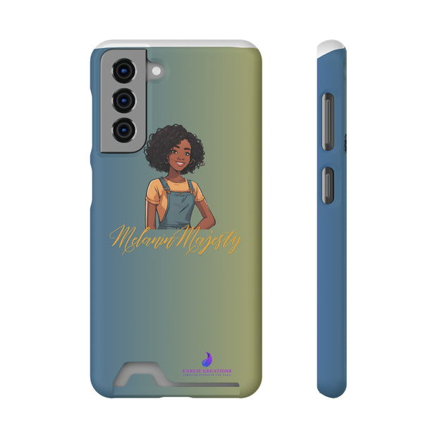 Brown Skin Phone Case With Card Holder