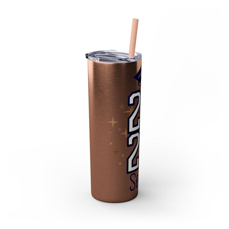 Senior 2025 Skinny Tumbler with Straw, 20oz