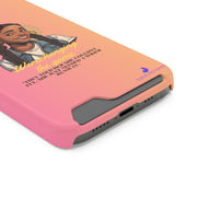 Brown Skin Phone Case With Card Holder