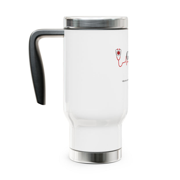 Registered Nurse Stainless Steel Travel Mug with Handle, 14oz