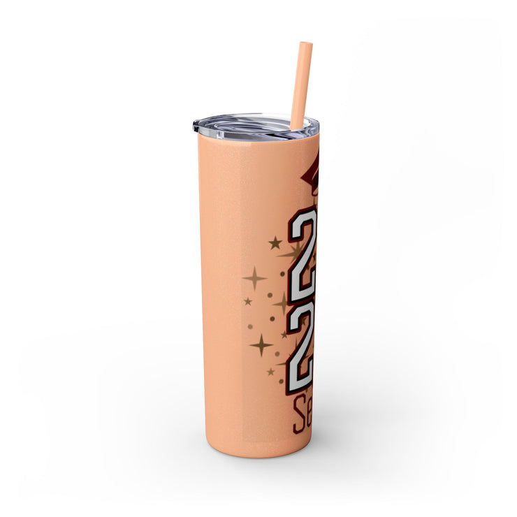 Senior 2025 Skinny Tumbler with Straw, 20oz