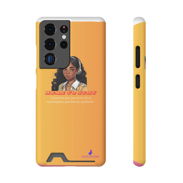 Brown Skin Phone Case With Card Holder