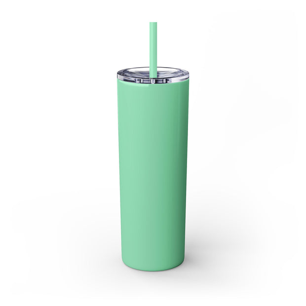 Basketball Skinny Tumbler with Straw, 20oz