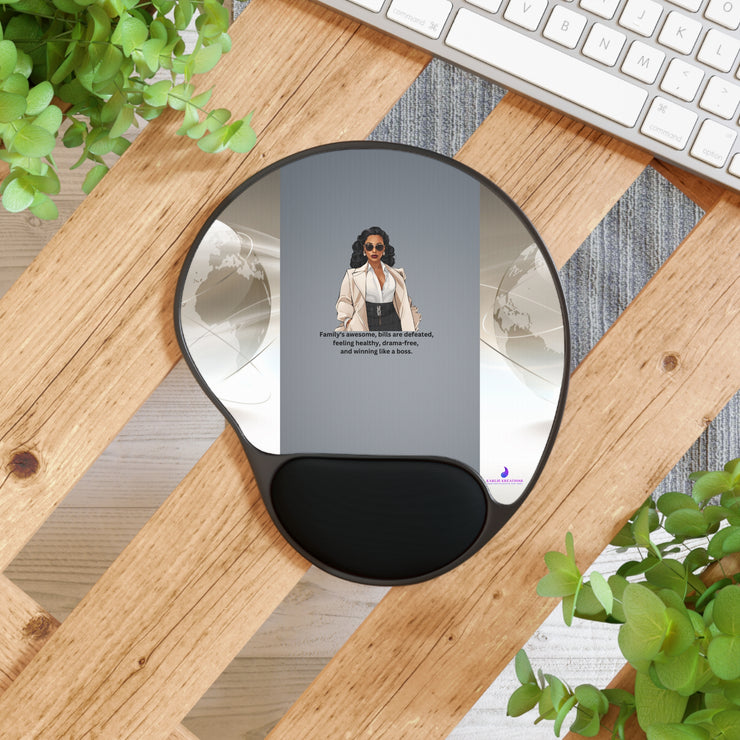 Business Woman Mouse Pad With Wrist Rest