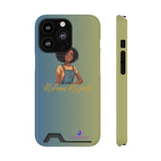 Brown Skin Phone Case With Card Holder