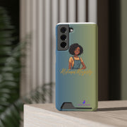 Brown Skin Phone Case With Card Holder