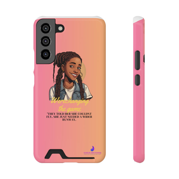 Brown Skin Phone Case With Card Holder