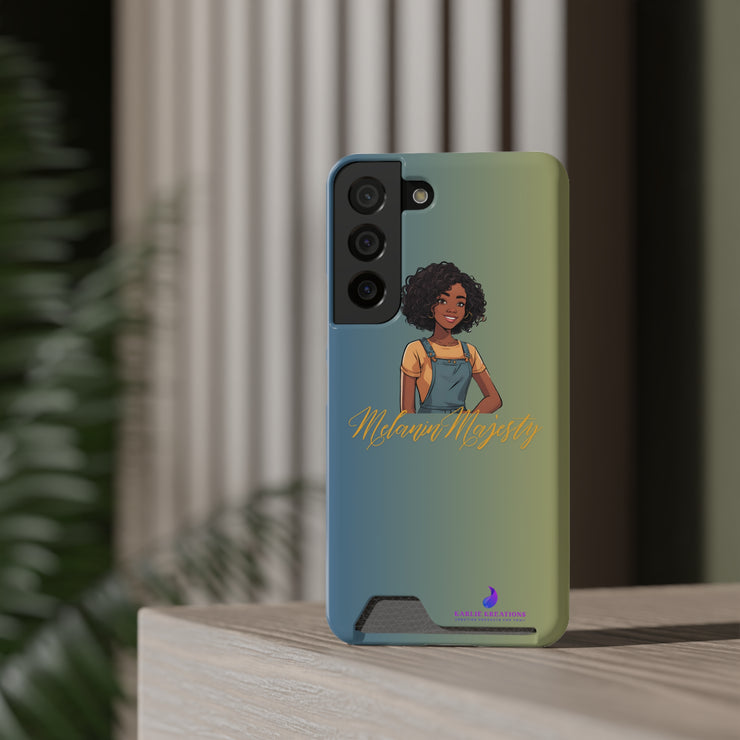 Brown Skin Phone Case With Card Holder