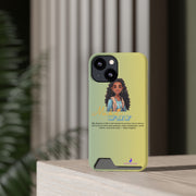 Brown Skin Phone Case With Card Holder