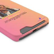 Brown Skin Phone Case With Card Holder