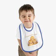 Lion Baby Contrast Trim Jersey Bib