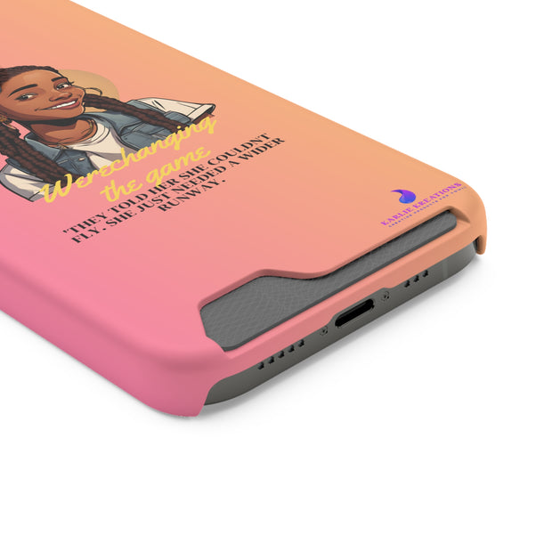 Brown Skin Phone Case With Card Holder