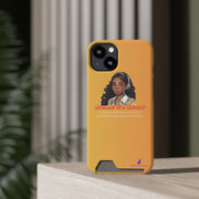 Brown Skin Phone Case With Card Holder