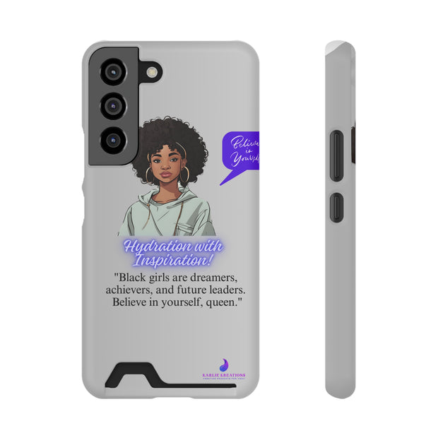 Brown Skin Phone Case With Card Holder