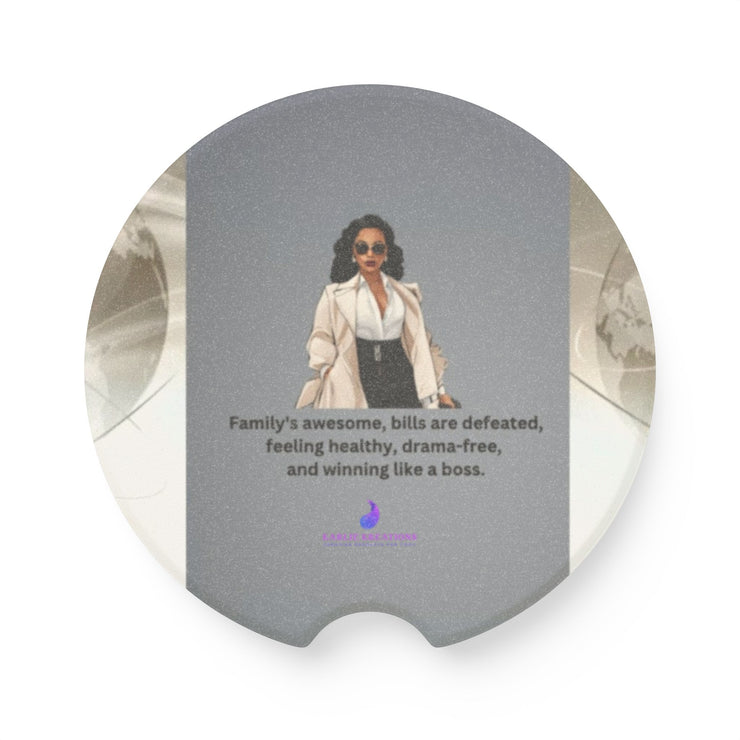 Business Woman Soapstone Car Coaster