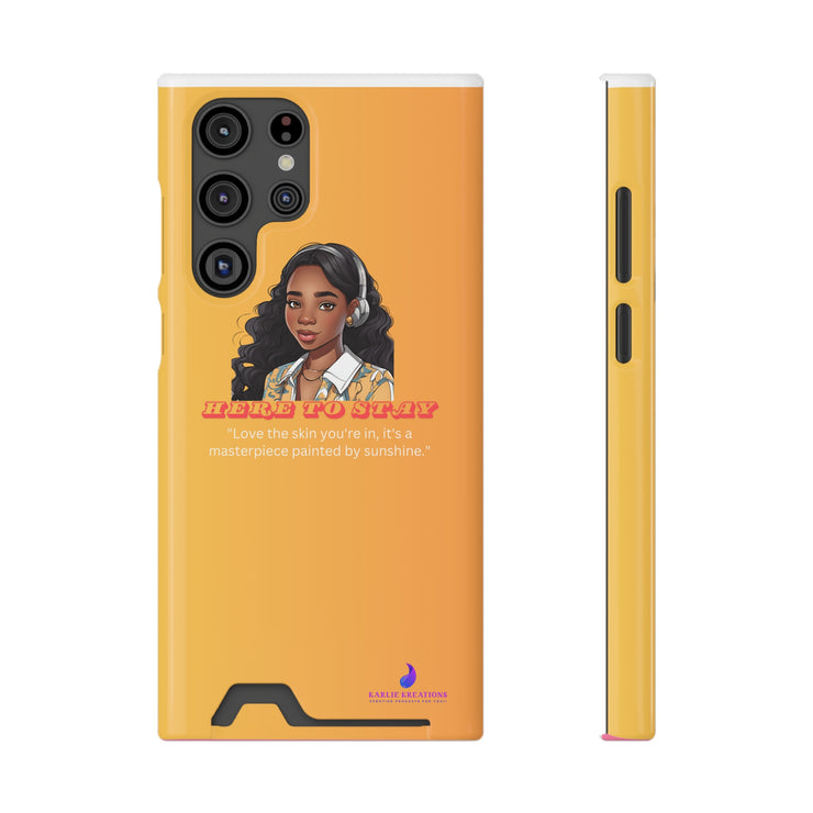 Brown Skin Phone Case With Card Holder