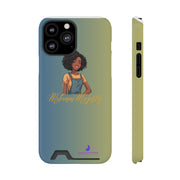 Brown Skin Phone Case With Card Holder