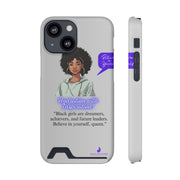 Brown Skin Phone Case With Card Holder