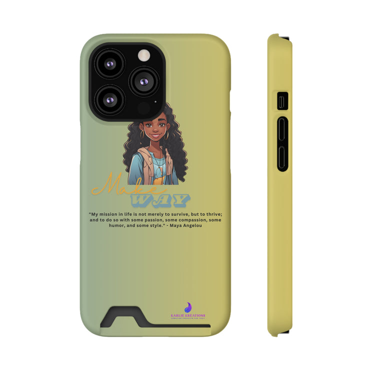 Brown Skin Phone Case With Card Holder