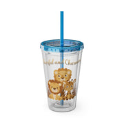 Lion Sunsplash Tumbler with Straw, 16oz