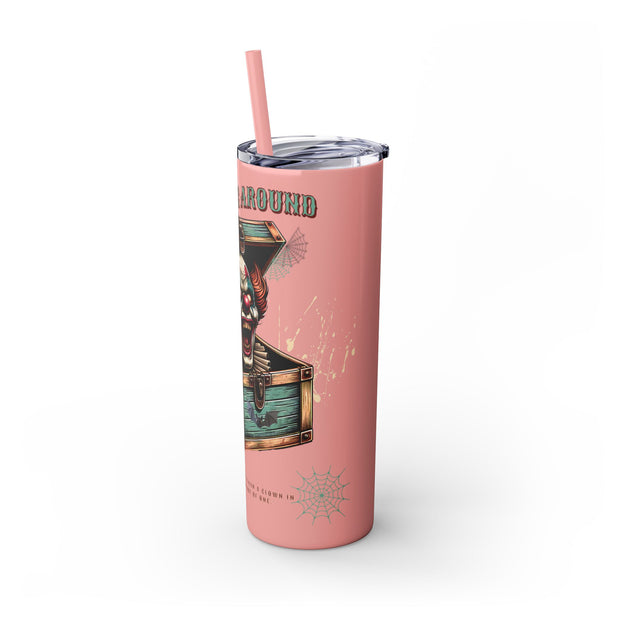 Clowning Around Skinny Tumbler with Straw, 20oz