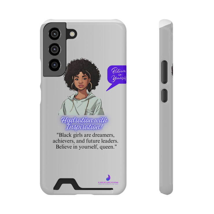 Brown Skin Phone Case With Card Holder