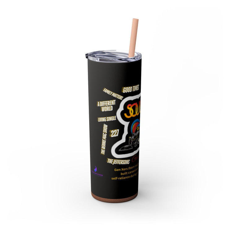 Generation X Skinny Tumbler with Straw, 20oz