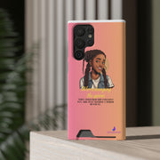 Brown Skin Phone Case With Card Holder