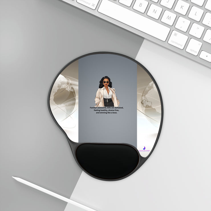 Business Woman Mouse Pad With Wrist Rest