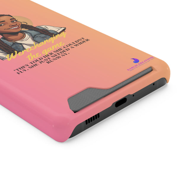 Brown Skin Phone Case With Card Holder