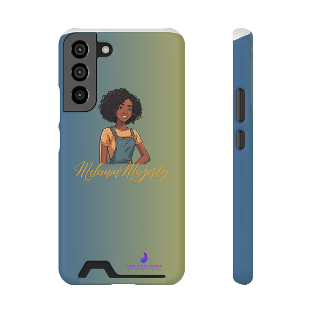 Brown Skin Phone Case With Card Holder