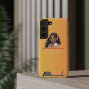 Brown Skin Phone Case With Card Holder