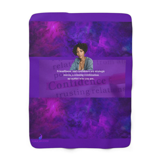 Confidence Woman Sherpa Fleece Blanket