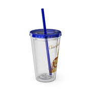 Lion Sunsplash Tumbler with Straw, 16oz