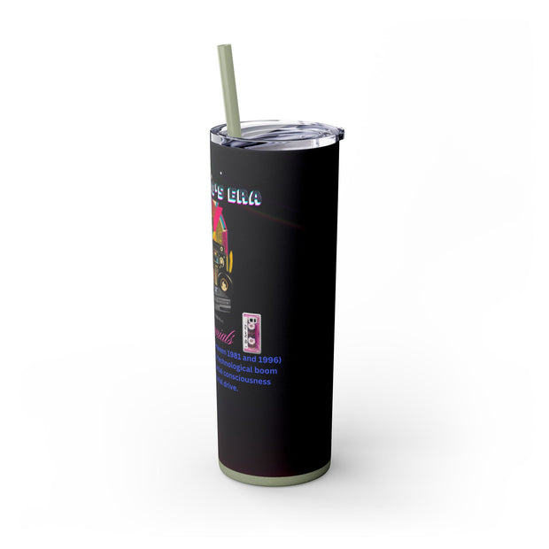 Millennials Skinny Tumbler with Straw, 20oz