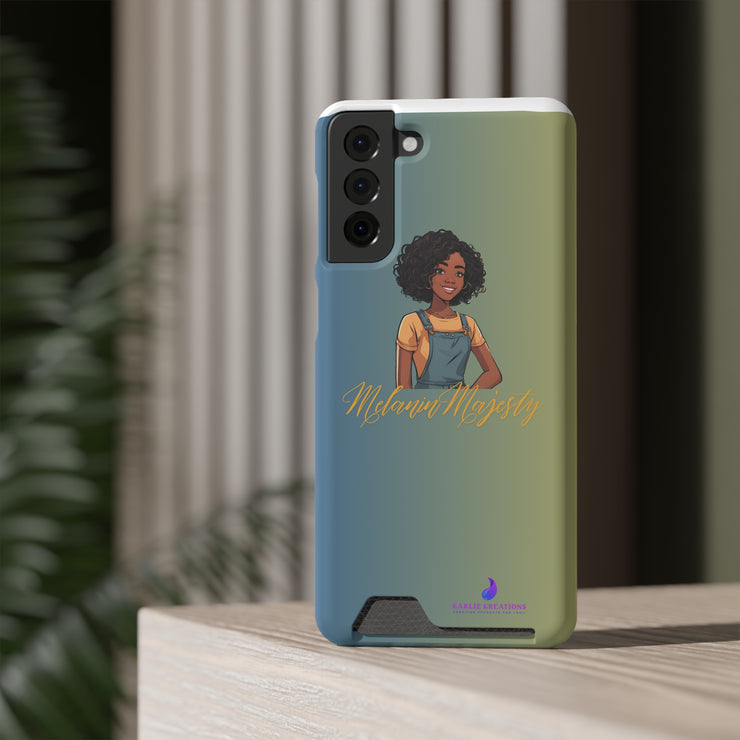 Brown Skin Phone Case With Card Holder