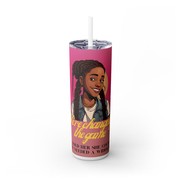 Brown Skin Girl Inspirational  Skinny  Tumbler, 20oz