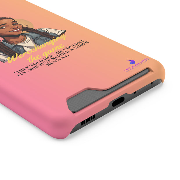 Brown Skin Phone Case With Card Holder