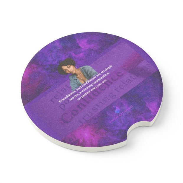 Confidence Woman Soapstone Car Coaster