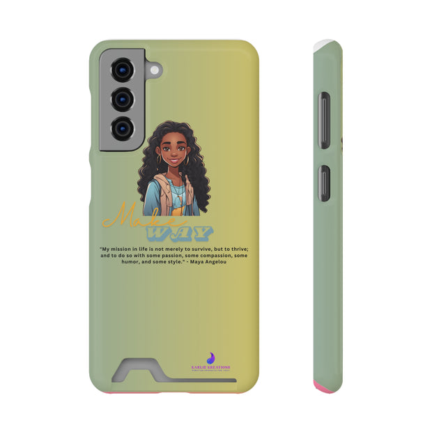 Brown Skin Phone Case With Card Holder