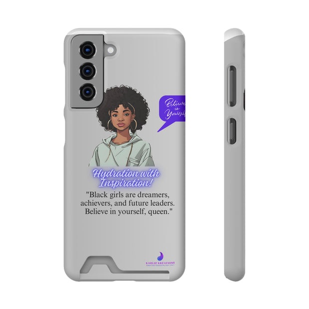 Brown Skin Phone Case With Card Holder