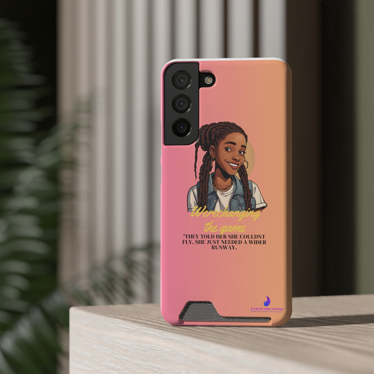 Brown Skin Phone Case With Card Holder