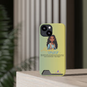 Brown Skin Phone Case With Card Holder